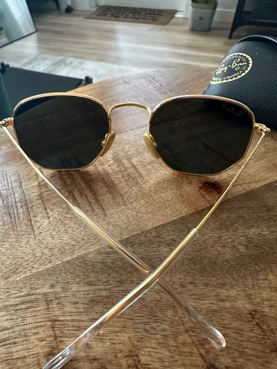 Ray Ban Titanium Polarized Hexagonal Sunglasses RB8148 921658 51-21 - Picture 6 of 10